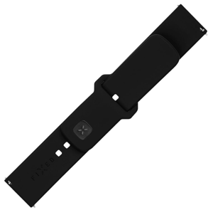FIXED Silicone Sporty Strap Set with Quick Release 20mm for smartwatch, black