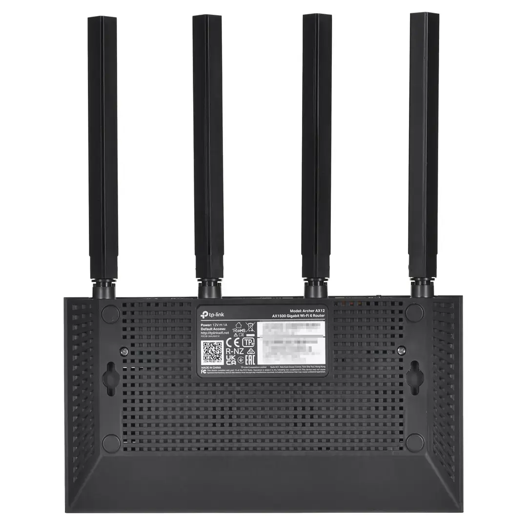 TP-Link Archer AX1500 Wi-Fi 6 maršrutizatorius, "Wi-Fi 6" (802.11ax), trijų dažnių (2,4 GHz / 5 GHz / 5 GHz), Ethernet LAN, juodas, stalinis maršrutizatorius