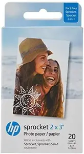 Fotopopierius HP Sprocket Zink HPIZ2X320, 5x7,6cm(2x3"), 20psl.