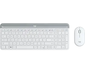 Logitech MK470, Full-size (100%), USB, QWERTY, White, Mouse included