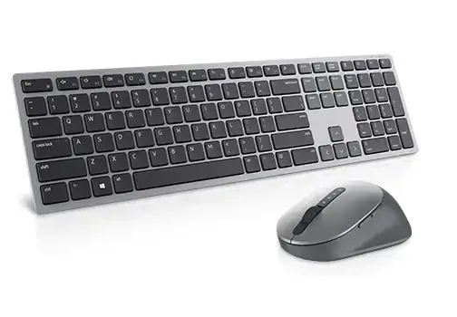 Dell | "Premier Multi-Device" klaviatūra ir pelė | KM7321W | Klaviatūros ir pelės rinkinys | Belaidis | Baterijos pridedamos | LT/LT | Titano pilka | Belaidis ryšys