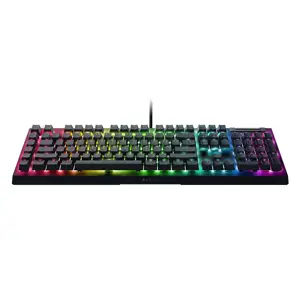 "Razer BlackWidow V4 X" mechaninė žaidimų klaviatūra, geltonas jungiklis, JAV išdėstymas, laidinė, juoda