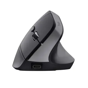 Trust Bayo+, Right-hand, Vertical design, Optical, RF Wireless + Bluetooth, 2400 DPI, Black