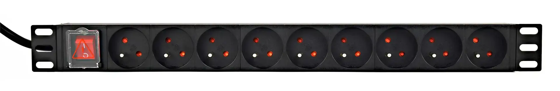 GEMBIRD Power Distribution Unit PDU 9 French Sockets 1U 16A French Plug 2m Cable