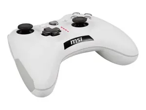 MSI FORCE GC20 V2 WHITE žaidimų valdiklis "Paruoštas kompiuteriui ir "Android", laidinis, reguliuojamas D-pad dangtelis, dvigubi vibraciniai varikliukai, ergonomiškas dizainas, nuimami kabeliai", žaidimų pultas, "Android", kompiuteris, galinis mygtukas, D-pad, makro mygtukas, maitinimo mygtukas, pradžios mygtukas, turbo mygtukas, analoginis / skaitmeninis, laidinis, USB 2.0