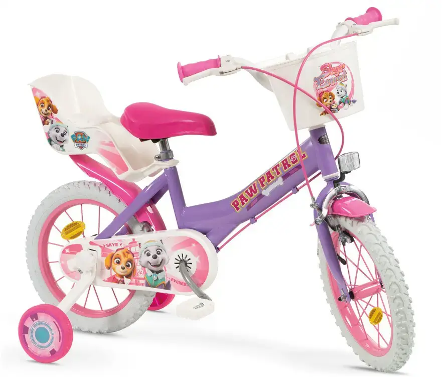 Vaikiškas dviratis 14 colių Psi Patrol Purple 1480 Girl TOIMSA