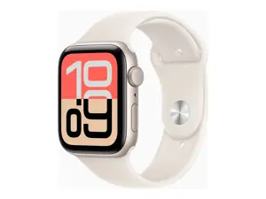Apple Watch SE 3 GPS + Cellular 44mm Starlight Aluminium Case with Starlight Sport Band - M/L | App…