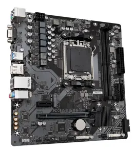 Pagrindinė plokštė GIGABYTE AMD B650 SAM5 Micro-ATX Atmintis DDR5 Atminties lizdai 2 1xPCI-Express 3.0 1x 1xPCI-Express 4.0 16x 1xM.2 1x15pin D-sub 1xHDMI 1xDisplayPort 4xUSB 2.0 2xUSB 3.2 1xPS/2 1xRJ45 3xAudio prievadas B650MS2H