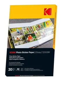 "Kodak Photo Sticker Paper" blizgus 120 gsm A6x20 (3510652)