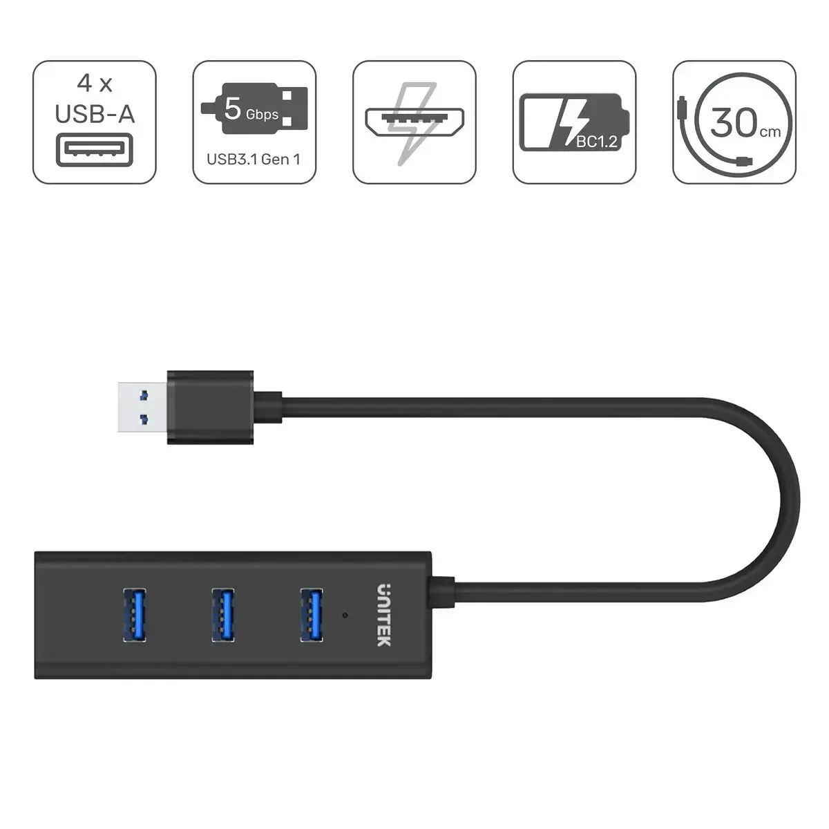 UNITEK Y-3089 Unitek šakotuvas 4x USB 3.0. Y-3089