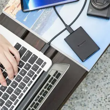 TRANSCEND ESD270C 500 GB išorinis SSD diskas USB 3.1 Gen 2 C tipo
