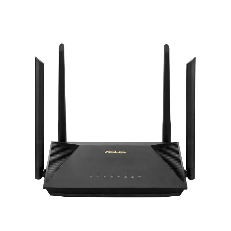 ASUS RT-AX53U, "Wi-Fi 6" (802.11ax), dviejų dažnių (2,4 GHz / 5 GHz), Ethernet LAN, 3G, juodas, stalinis maršrutizatorius