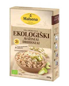 Avižiniai dribsniai MALSENA, Ekologiški, 400g, LT-EKO-001