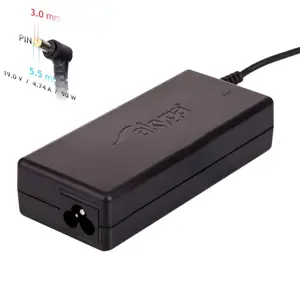 AKYGA AK-ND-27 nešiojamojo kompiuterio maitinimo adapteris AK-ND-27 19V/4.74A 90W 5.5x3.0 mm + kaiš…