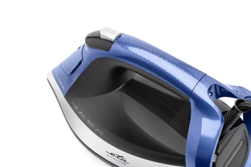 ETA Steam Iron | ETA227690000 Chloe | Steam Iron | 2600 W | Water tank capacity 350 ml | Continuous steam 40 g/min | Silver/Blue