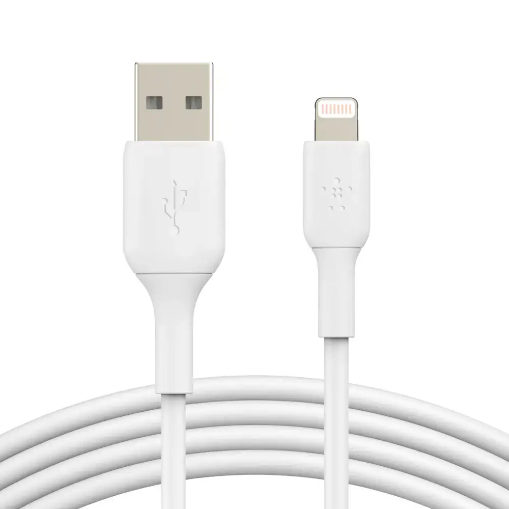 Belkin CAA001BT0MWH, 0,15 m, Lightning, USB A, vyriškas, vyriškas, baltas