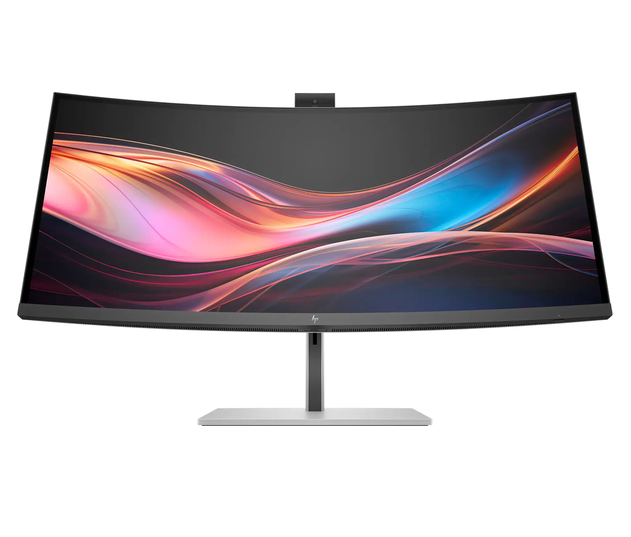 HP 734pm Series 7 Pro Curved Conferencing Monitor - 34" 3440x1440 WQHD 400-nit 120Hz AG, Curved, IPS HDR, USB-C(100W/65W/15W)/HDMI/DisplayPort Daisy-Chain, 5x USB-A, speakers, 5MP webcam, RJ-45 LAN, height adjustable/tilt/swivel, 3 years