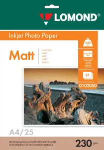 Matinis Fotopopierius Lomond, A4, 230 g/m², 25 psl.