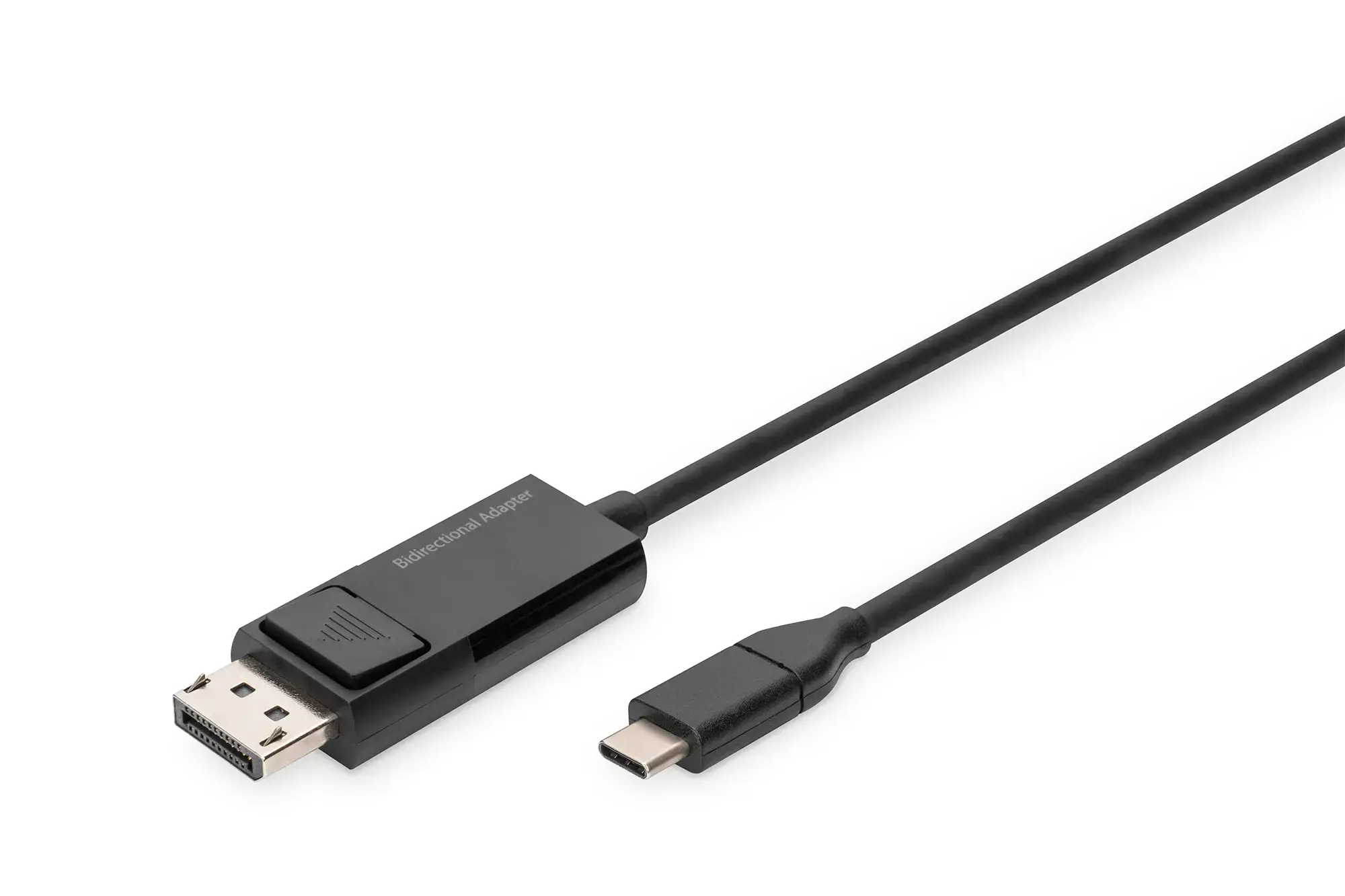 DIGITUS USB Type-C į DisplayPort dvikryptis maks. skiriamoji geba 8K 30Hz ilgis 2 m Juoda
