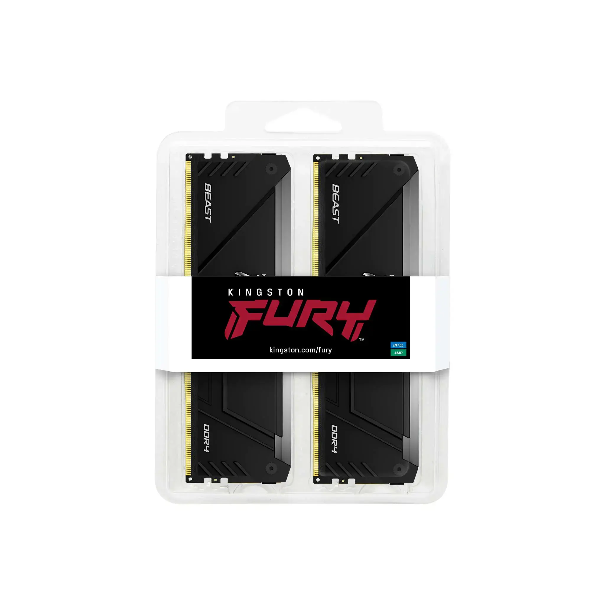 Kingston Technology FURY 16GB 3200MT/s DDR4 CL16 DIMM (Kit of 2) Beast RGB, 16 GB, 2 x 8 GB, DDR4, 288-pin DIMM