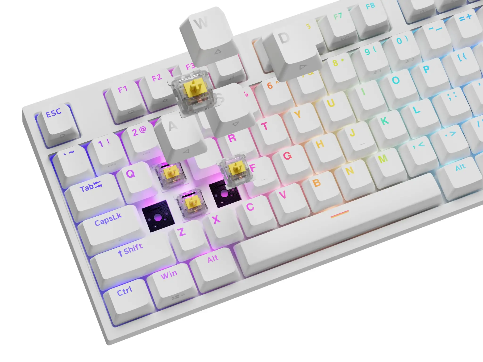 Genesis Thor 404 | Mechanical Gaming Keyboard | Wired | US | Gateron Yellow Pro | White