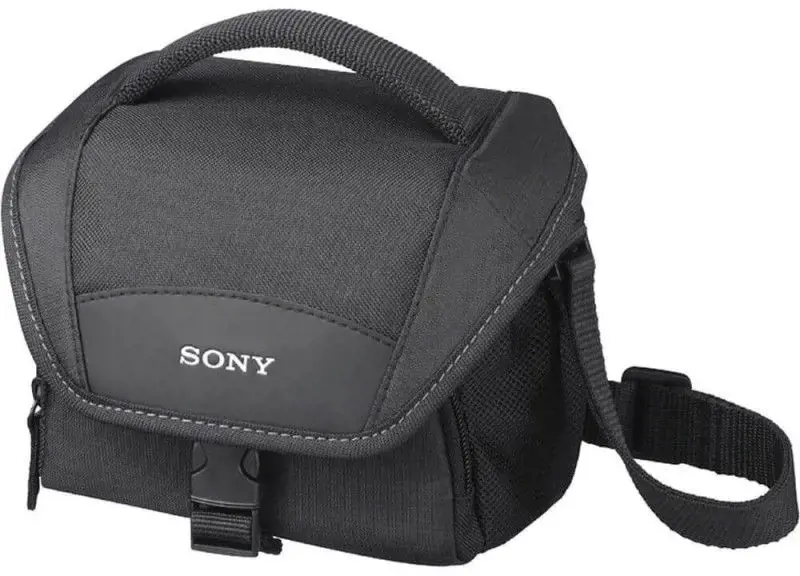 Sony LCS-U11, dėklas per petį, Sony, DSC-WX300 DSC-H200 DSC-HX50 DSC-TX30 NEX-3NL NEX-3NY HDR-GW66VE HDR-PJ220E HDR-TD30VE ..., juodas