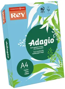 Spalvotas popierius REY ADAGIO 48, A4, 80 g/m2, 500 lapų, šviesiai mėlyna
