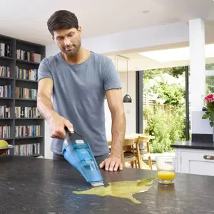 "Black & Decker" rankinis dulkių siurblys WDC215WA mėlynas, titano spalvos, be maišelio