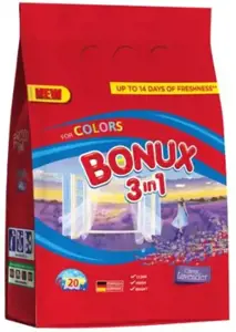 Skalbimo milteliai BONUX Color, Caring Lavender, 1,5kg./20sk.