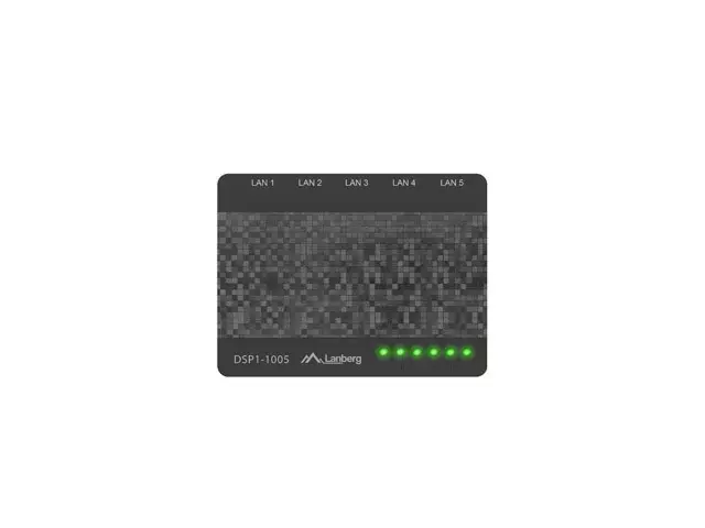 LANBERG DSP1-1005 "Lanberg" komutatorius DSP1-1005 5 prievadų 1GB/S stalinis kompiuteris