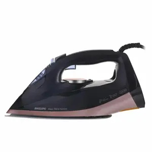 "Philips" 7510/80, sausas ir garų lygintuvas, "SteamGlide Elite" padas, 2 m, juodas, 55 g/min, 0,3 l