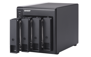 QNAP TR-004, HDD/SSD korpusas, 2,5/3,5", "Serial ATA II", 3 Gb/s, karšto keitimo, juodas