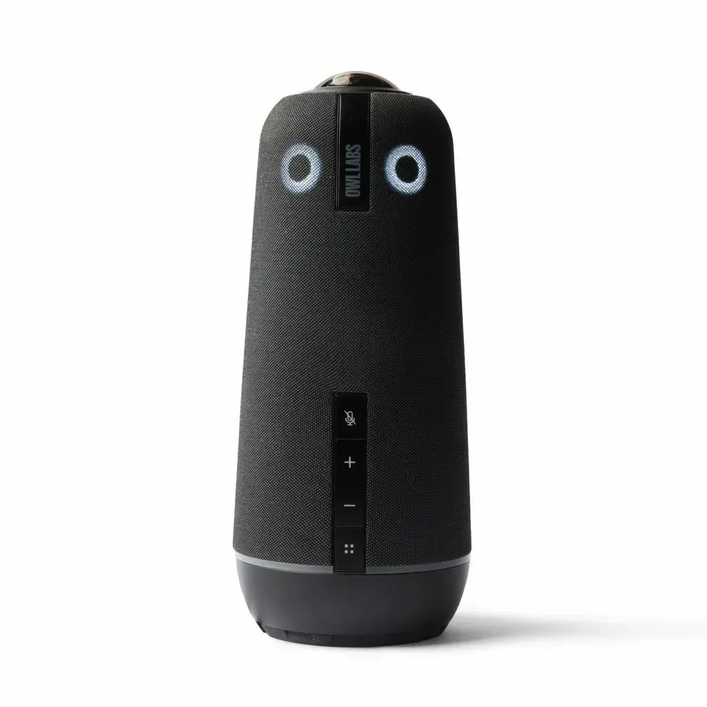 Owl Labs Meeting Owl 4+ 360-Degree, 4K Smart Video Conference Camera, Microphone and Speaker (Automatic Speaker Focus, Smart Zooming and Noise Equalising), Group video conferencing system, CMOS, 4K Ultra HD, 30 fps, Charcoal