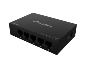 Lanberg Switch 5x1GB/s Unmanagment Gigabit Ethernet Desktop 12V metal case | DSM1-1005 | Unmanaged …