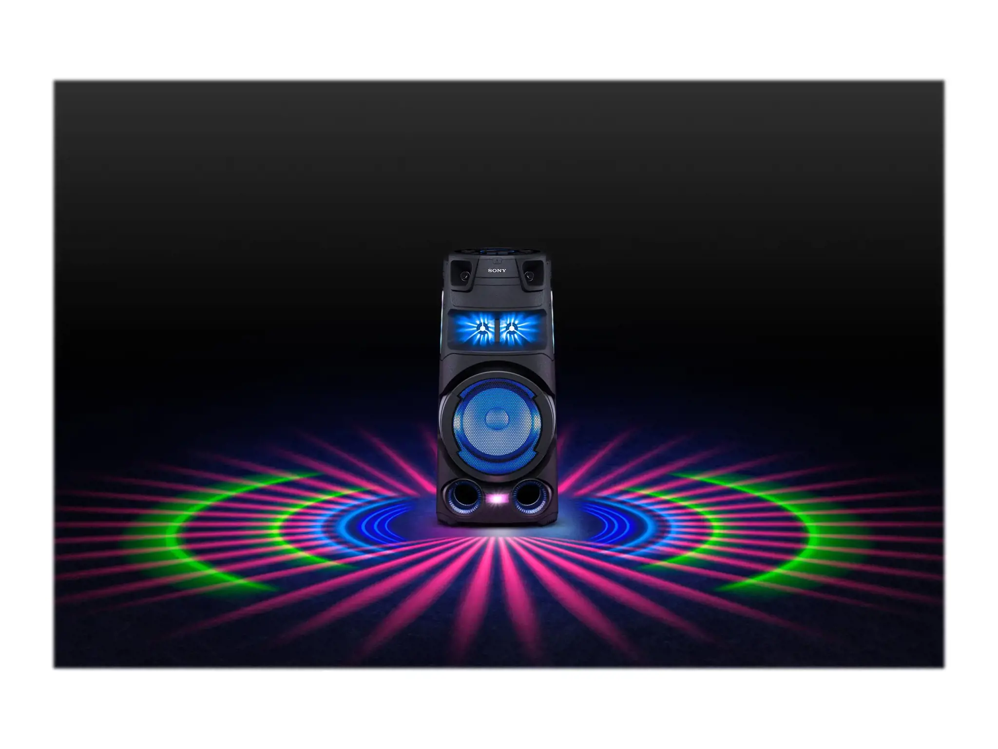 "Sony" didelės galios garso sistema MHC-V73D USB prievadas, FM radijas, NFC, "Bluetooth