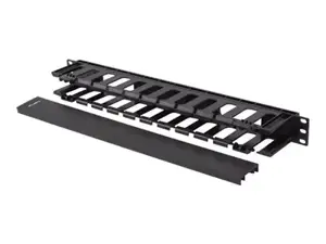 Lanberg 19" Cable managmement 1U, Type A, Plastic, Black | Lanberg