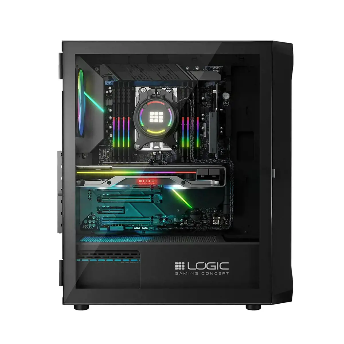 Logic PORTOS ARGB MINIDI USB 3.0 korpusas Juodas