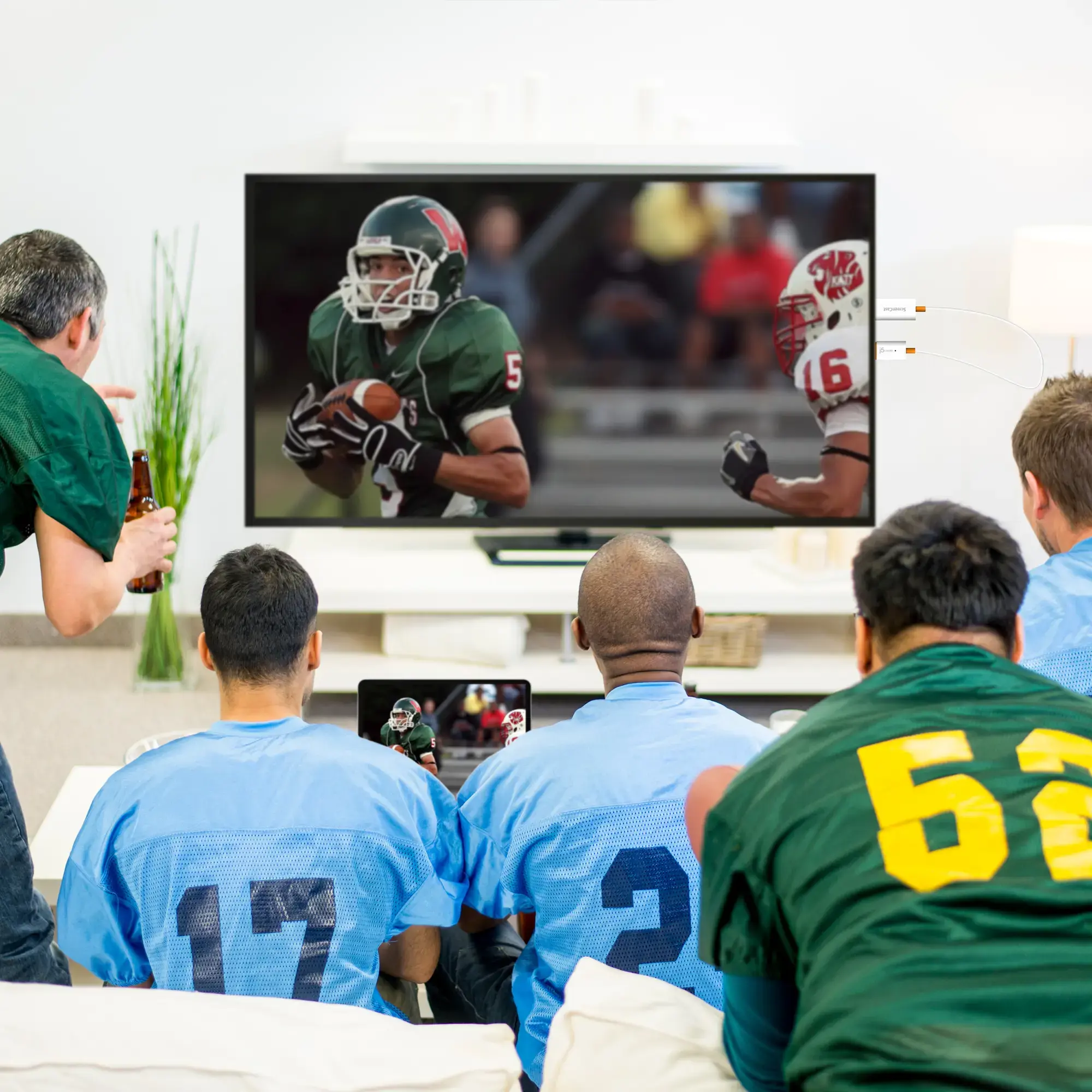 j5create ScreenCast HDMI Wireless Display Adapter Receiver - Mirrors Phone, Tablet, Laptop to HDTV - Compatible with MiraCast, AirPlay, Android, Windows 10 PC, iOS, iPhone, Tablet (JVAW56), 1920 x 1080 pixels, AV receiver, Wireless