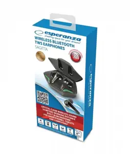 "Esperanza EH231K" "Bluetooth" ausinės į ausis TWS Black