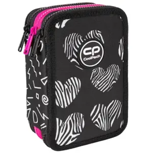 Forminis trijų skyrių penalas su priedais CoolPack Jumper 3 Math Hearts