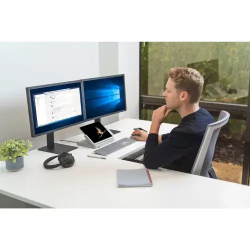 "Kensington SureTrack™" dviguba belaidė pelė, dvipusė, RF belaidė + "Bluetooth", 2400 DPI, juoda