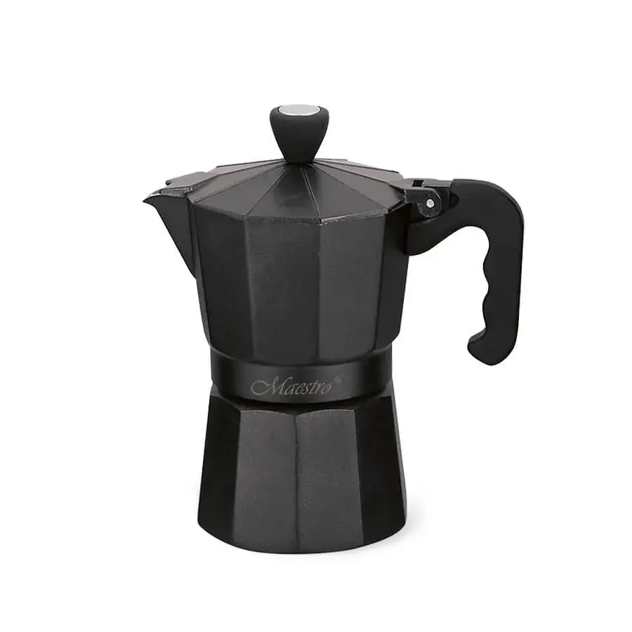 "Maestro" 3 puodelių kavos aparatas MR-1666-3-BLACK juodas