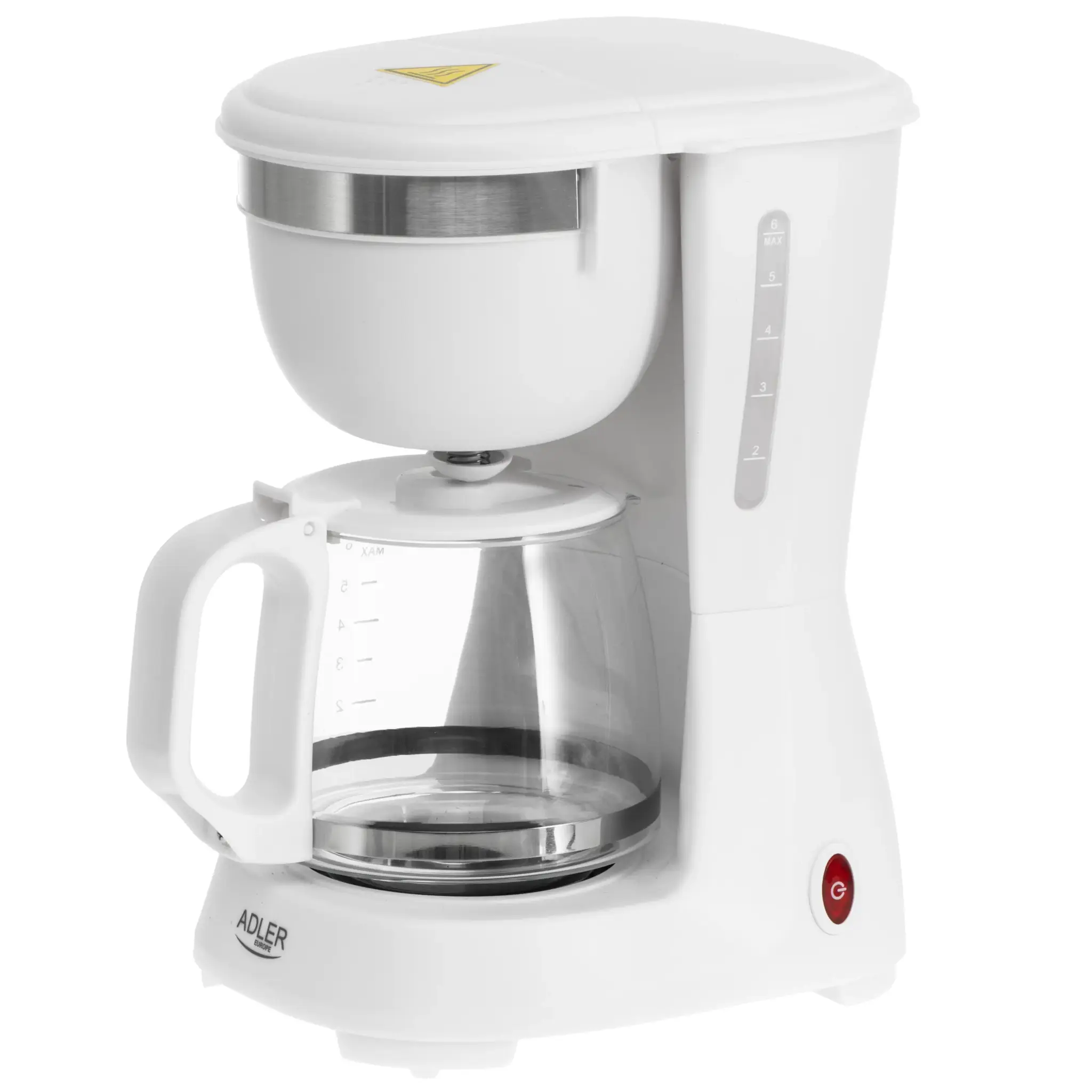 Kavos aparatas Adler AD 4381w, 0,6 litrai, Balta, Drip