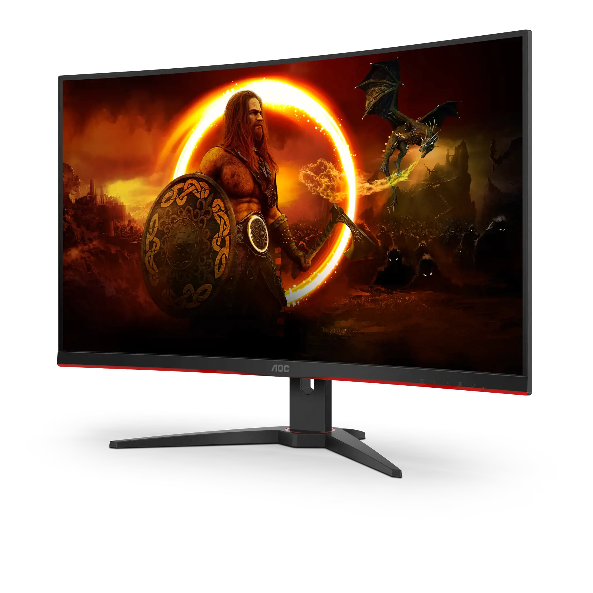 Monitorius AOC G2 C32G2ZE/BK, 80 cm (31.5"), 1920 x 1080 pixels, Full HD, LED, 1 ms, Black, Red