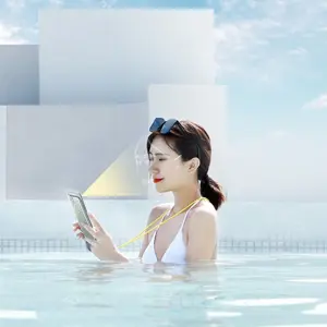 "Baseus" IPX8 7,2'' vandeniui atsparus telefono dėklas, baltas (baltas)