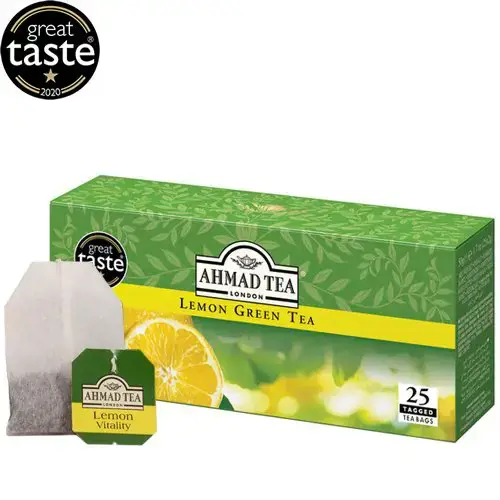 Ahmad Tea Citrinų skonio žalioji arbata, maišeliuose, 25 vnt.