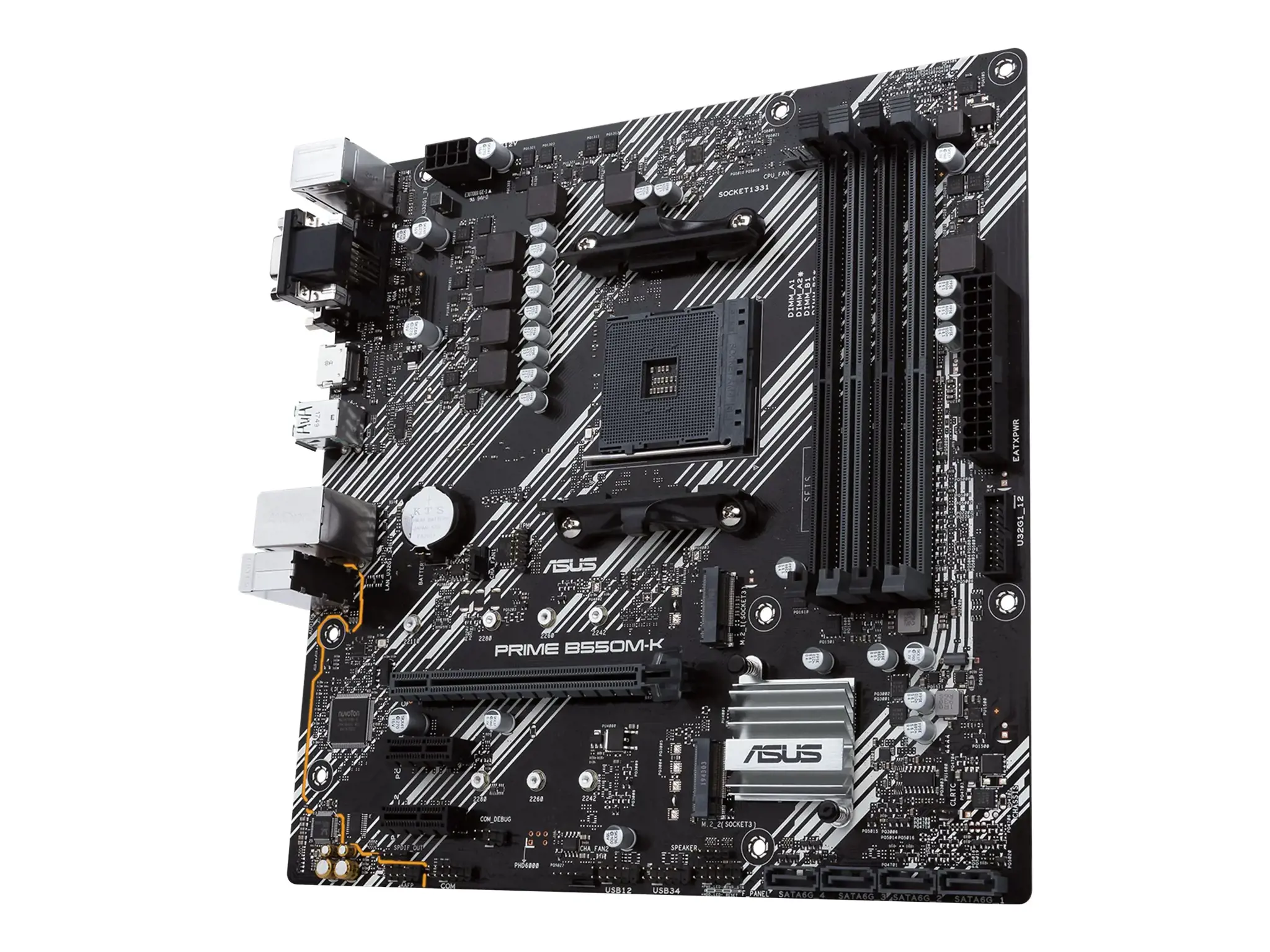 ASUS PRIME B550M-K, AMD, "Socket AM4", 3 kartos "AMD Ryzen™ 3", 3 kartos "AMD Ryzen 5", 3 kartos "AMD Ryzen™ 7", 3 kartos..., DDR4-SDRAM, 128 GB, DIMM