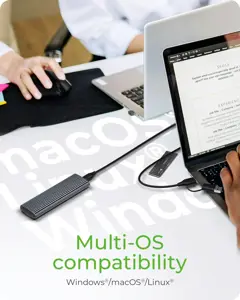 Raidsonic | M.2 NVMe and SATA SSD Enclosure via USB Type-C | IB-1808MCT-CU31