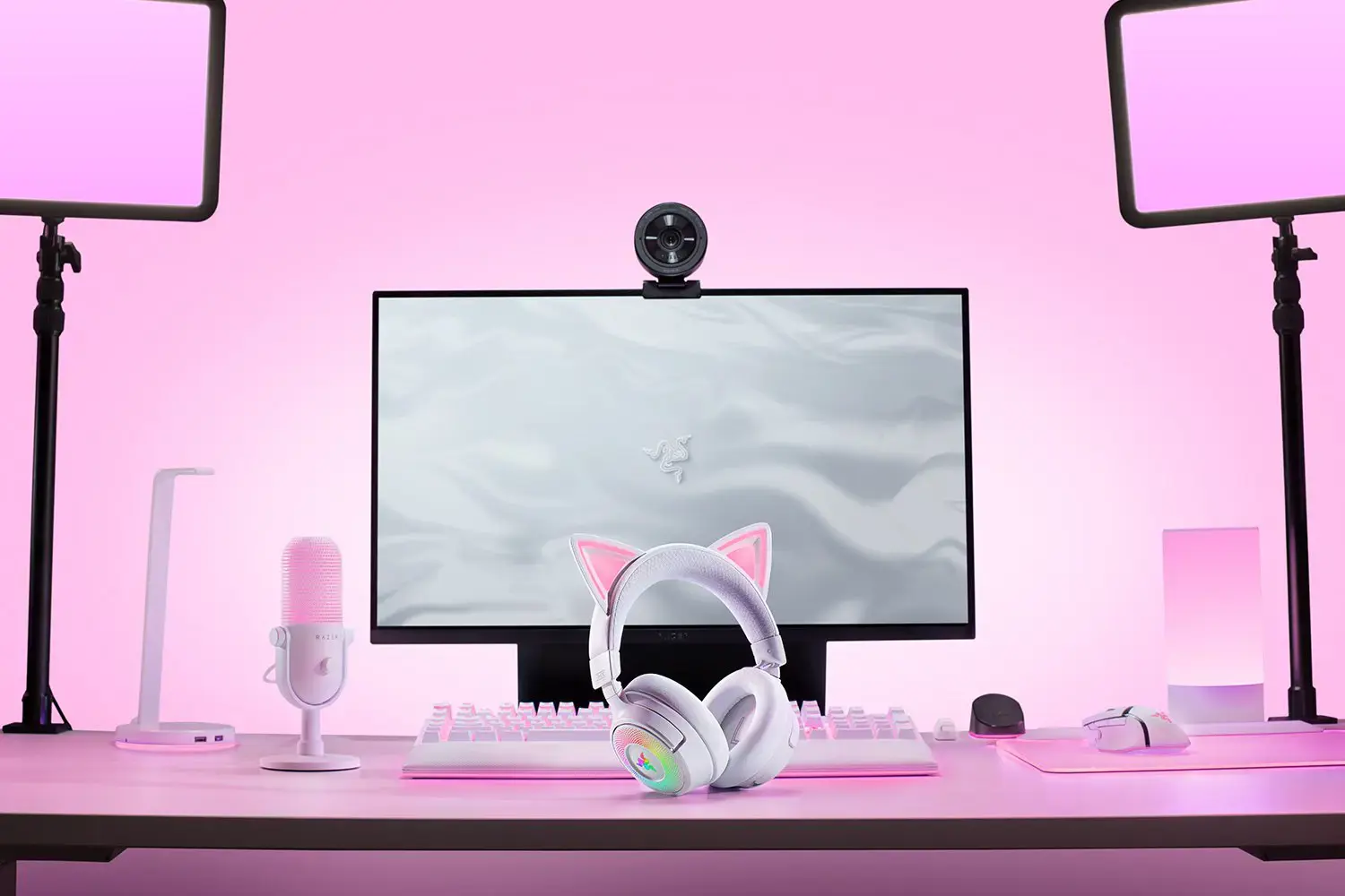 Razer Headset | Kraken Kitty V3 Pro | Bluetooth | Over-ear | Microphone | Wireless | White