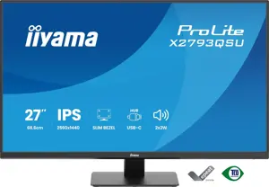 iiyama ProLite X2793QSU-B1 computer monitor 68.6 cm (27") 2560 x 1440 pixels Quad HD LED Black